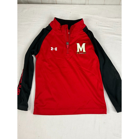 Kids Under Armour NCAA University of Maryland Terrapins 1/4 Zip Jacket Size 2T - Picture 1 of 3